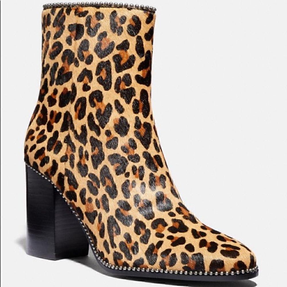 COACH calf hair leather Drea Women’s Bootie NIB 7.5 - Picture 4 of 11